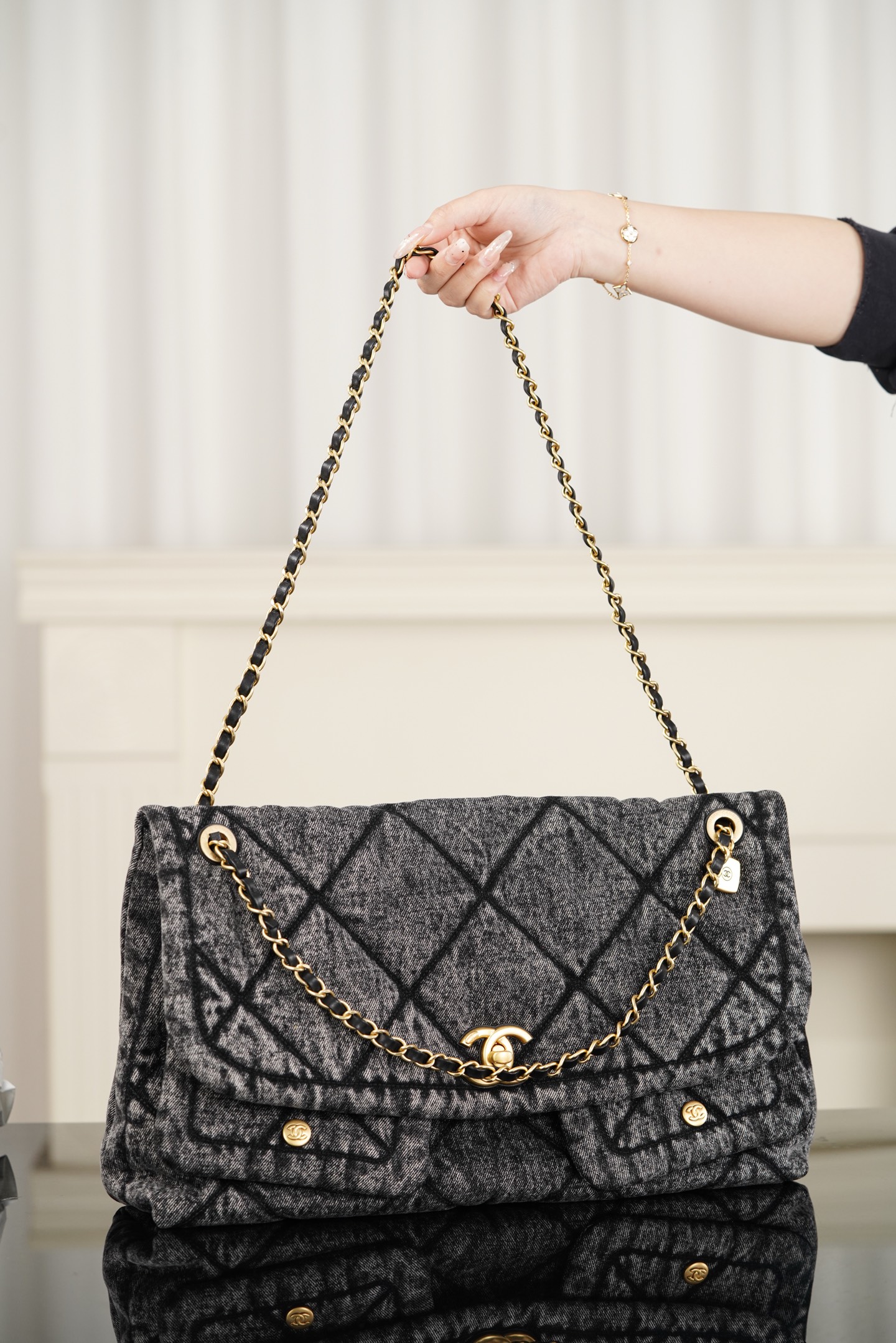 Basic Bag Black Large Capacity 10cm