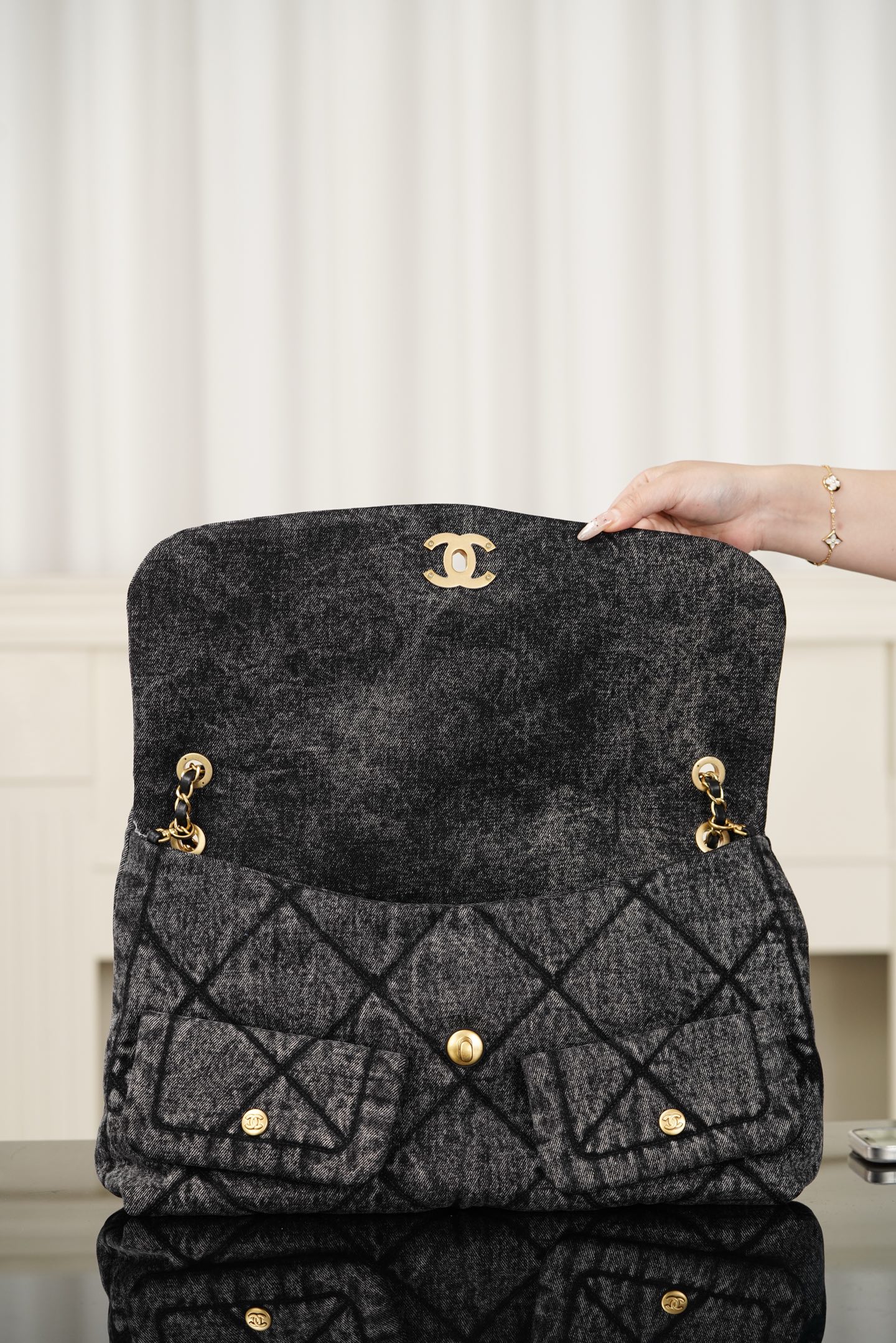 Basic Bag Black Large Capacity 10cm
