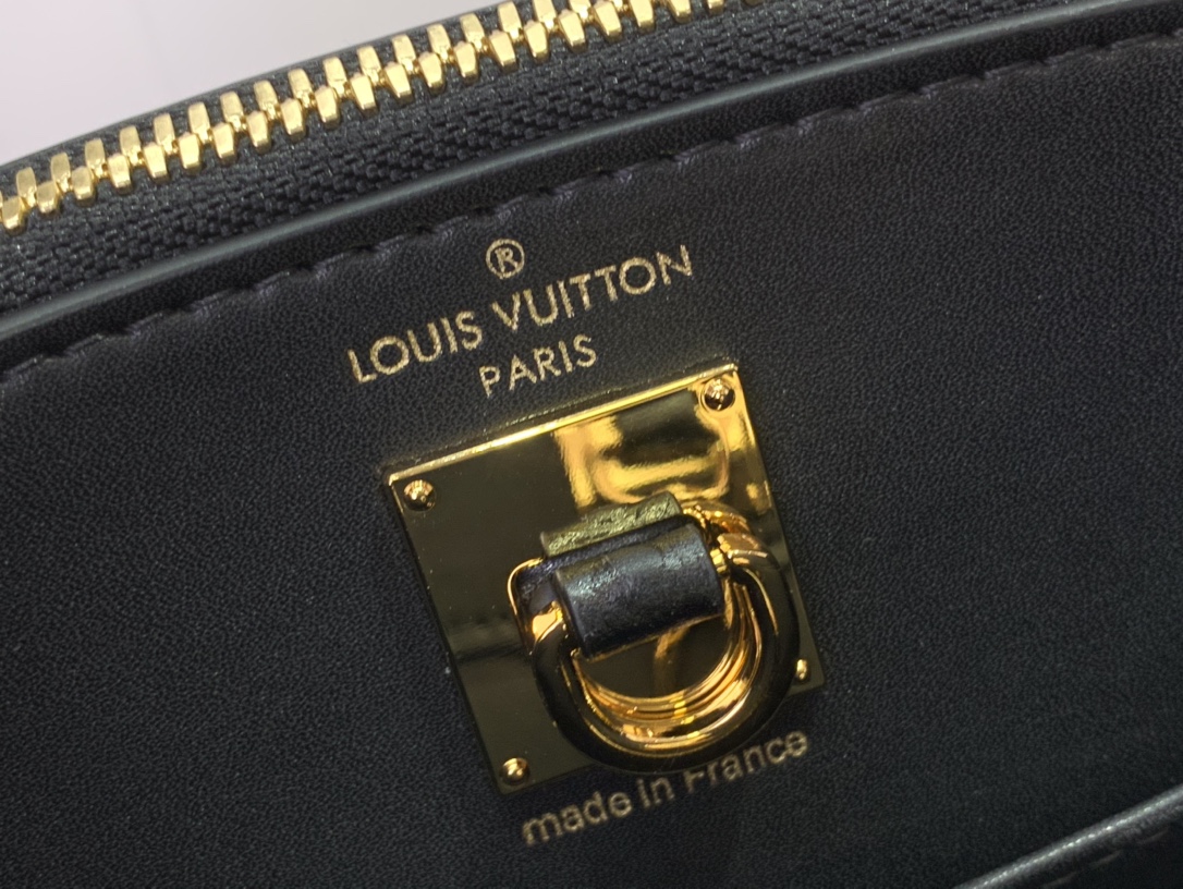 Louis Vuitton Basic Bag Cow Leather Black M-l-s