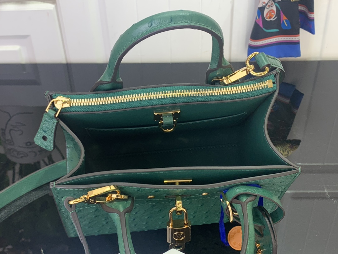 Louis Vuitton Basic Bag Cow Leather Green M-l-s