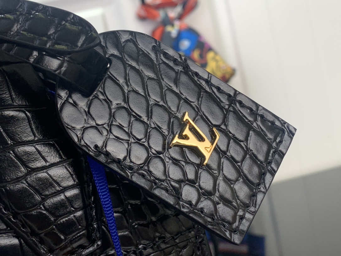 Louis Vuitton Basic Bag Cow Leather Black M-l-s