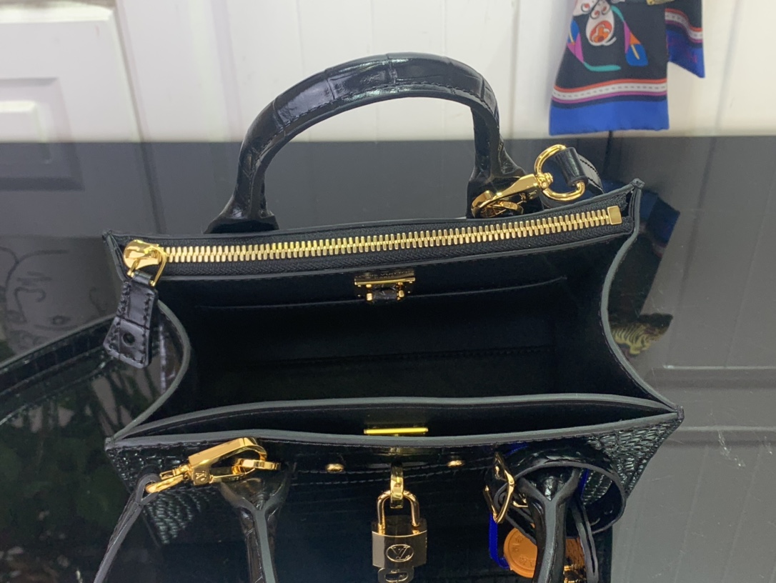 Louis Vuitton Basic Bag Cow Leather Black M-l-s