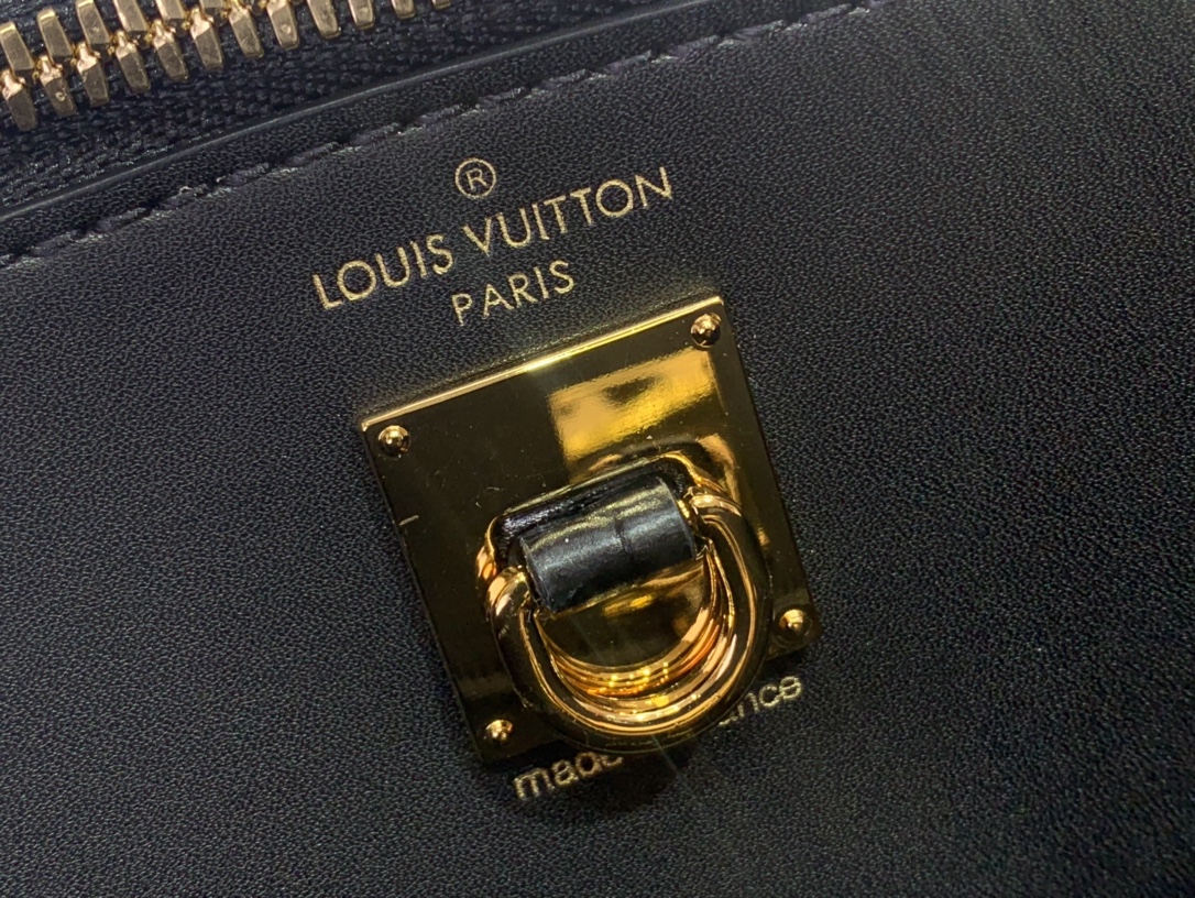 Louis Vuitton Basic Bag Cow Leather Black M-l-s