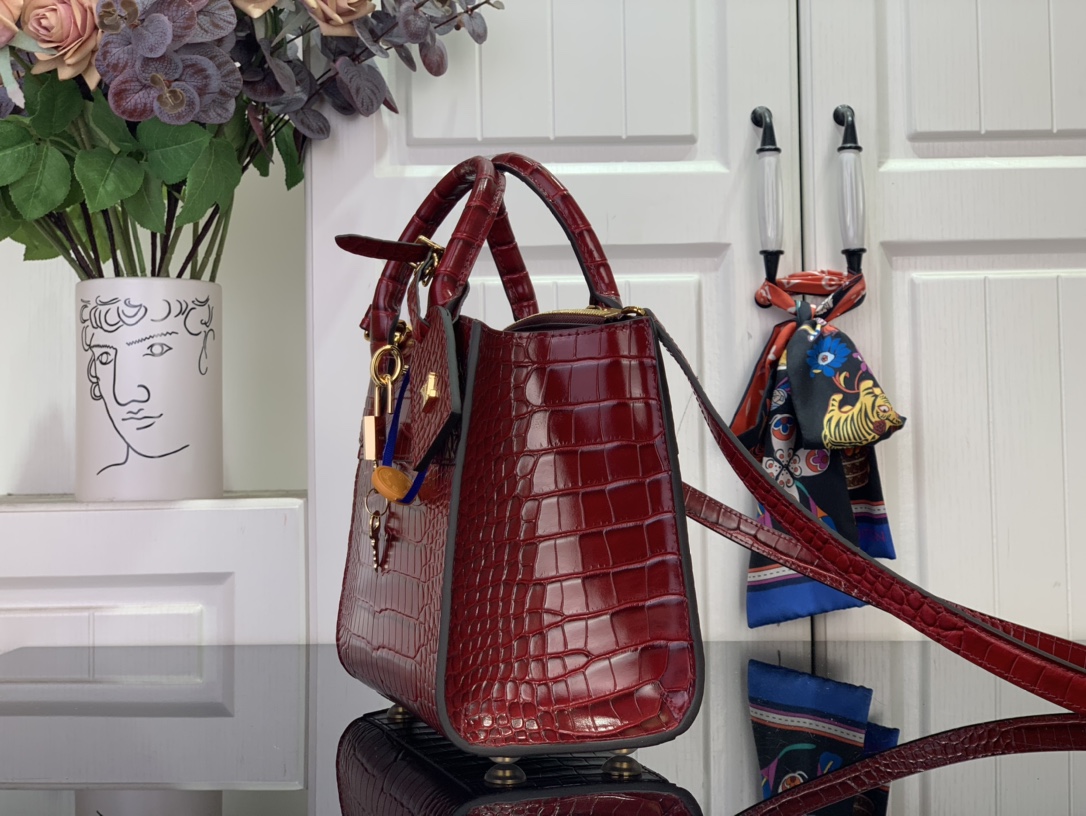 Louis Vuitton Basic Bag Cow Leather Red M-l-s