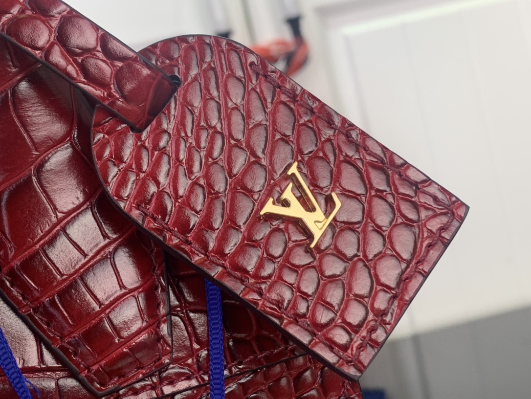 Louis Vuitton Basic Bag Cow Leather Red M-l-s