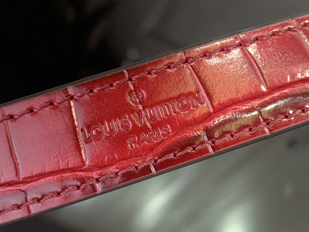 Louis Vuitton Basic Bag Cow Leather Red M-l-s