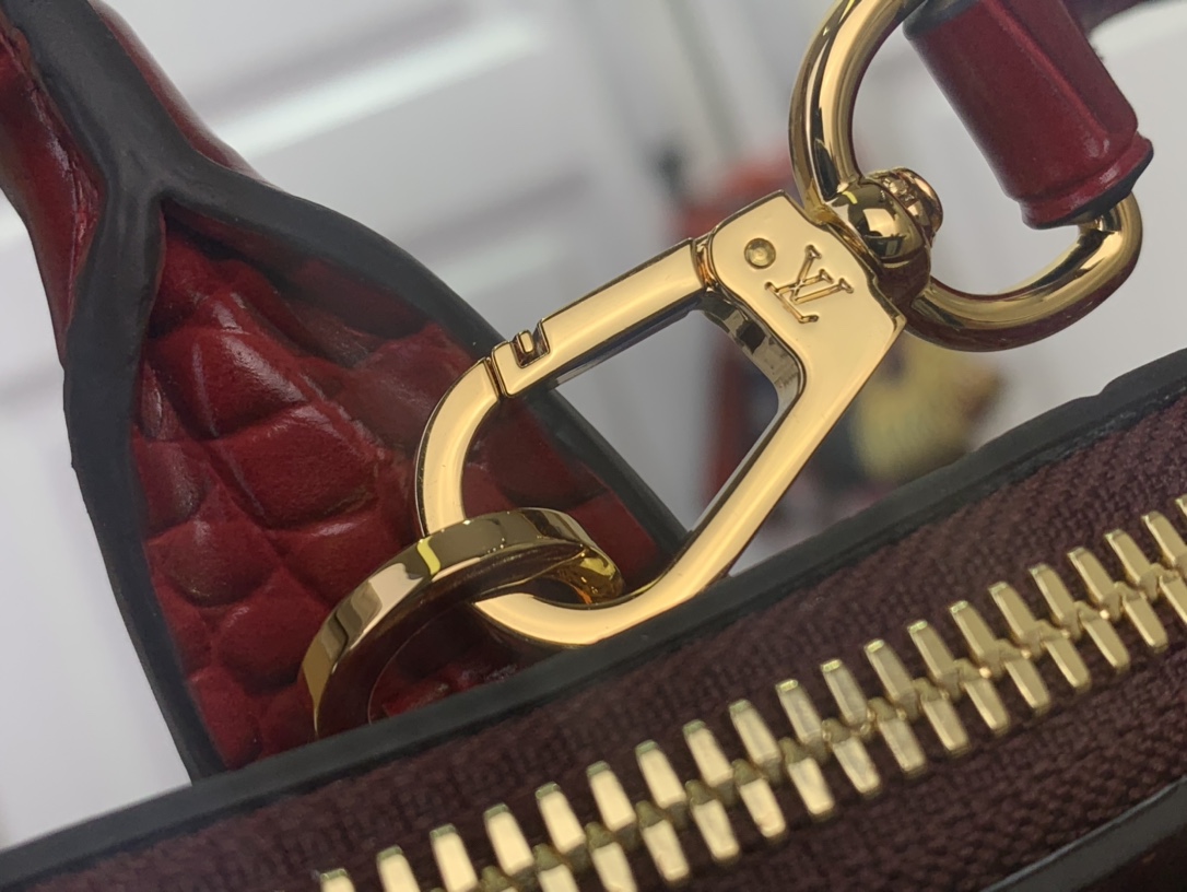 Louis Vuitton Basic Bag Cow Leather Red M-l-s