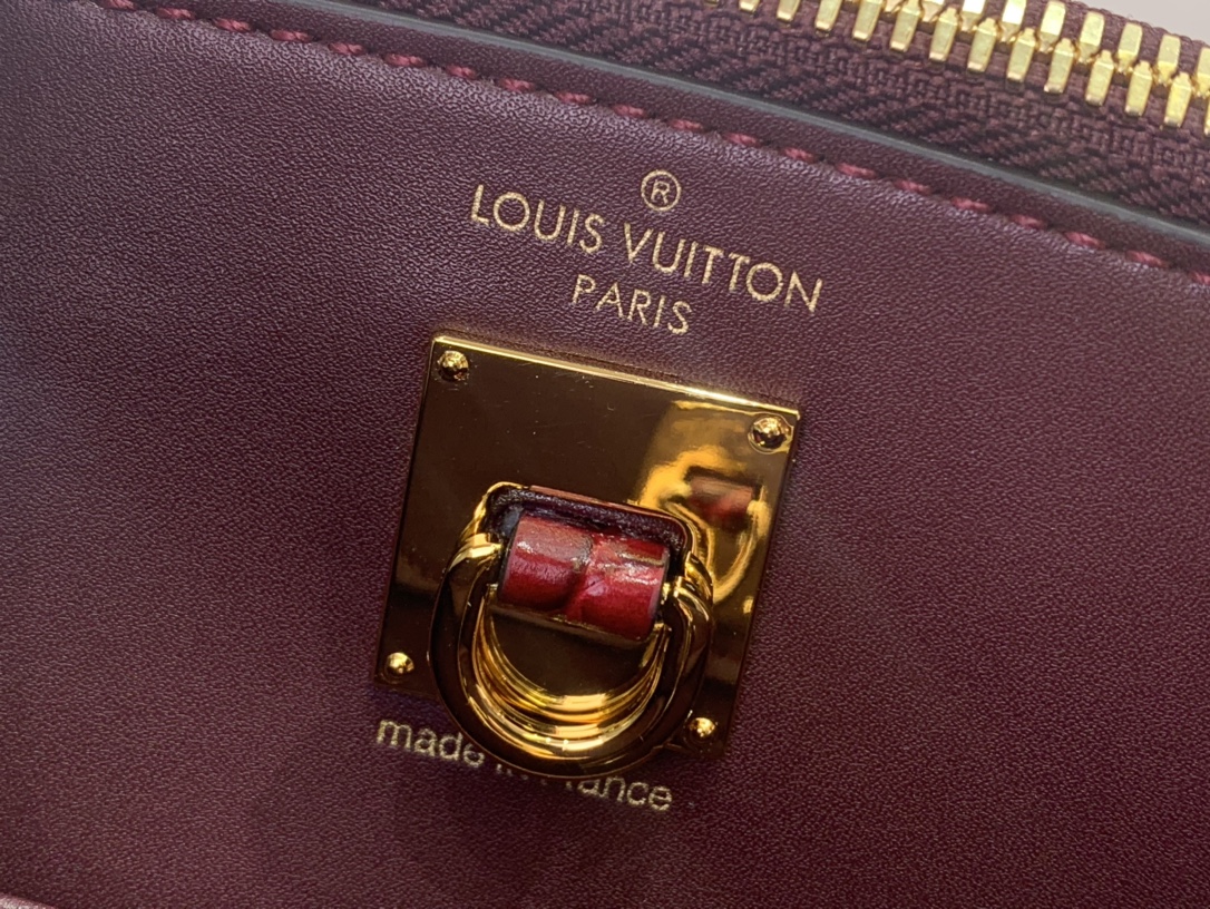 Louis Vuitton Basic Bag Cow Leather Red M-l-s