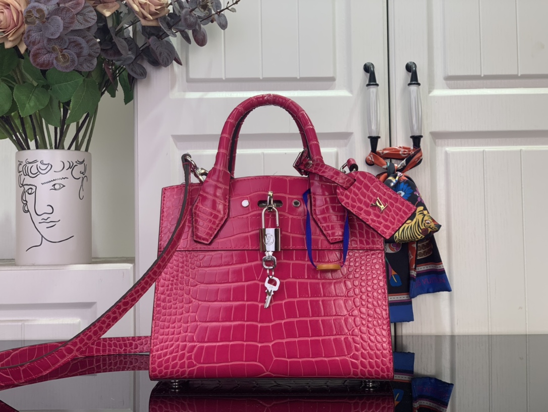 Louis Vuitton Basic Bag Cow Leather Red M-l-s