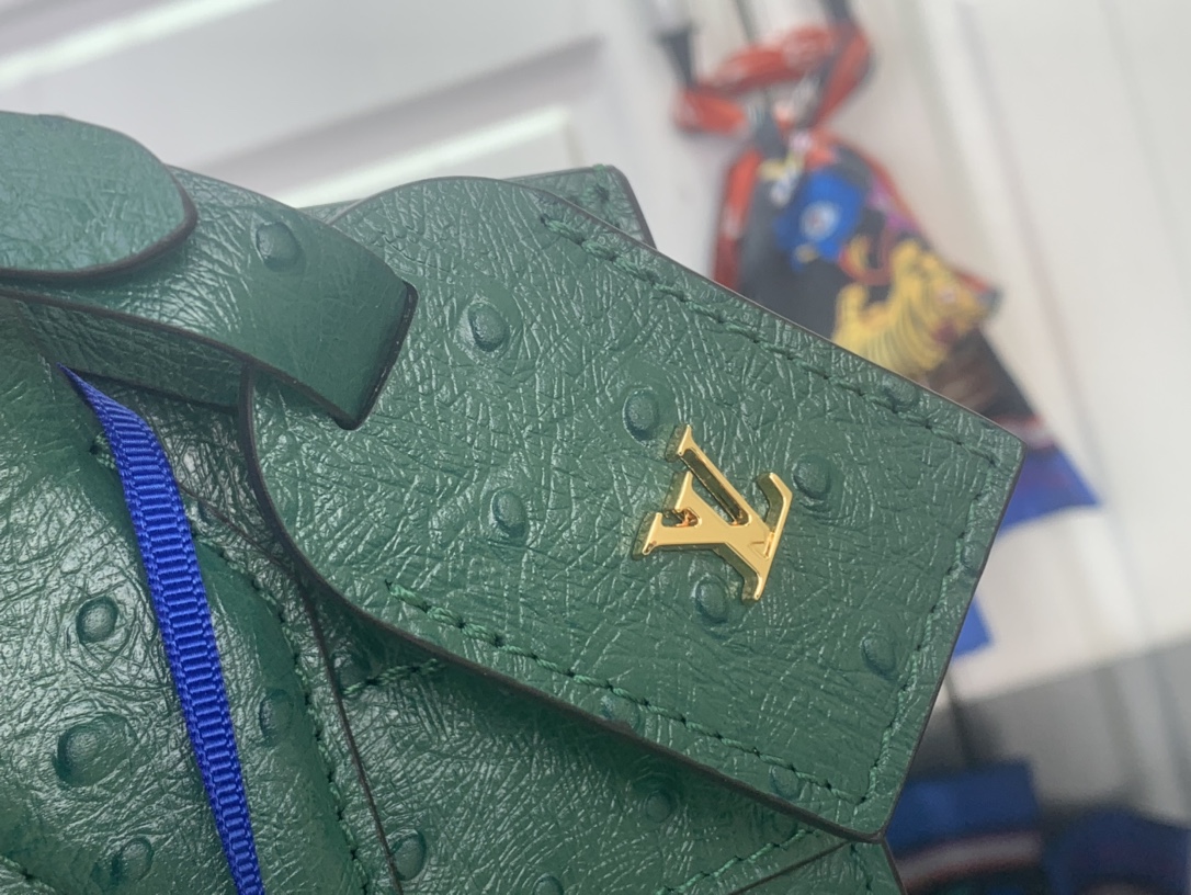 Louis Vuitton Basic Bag Cow Leather Green M-l-s