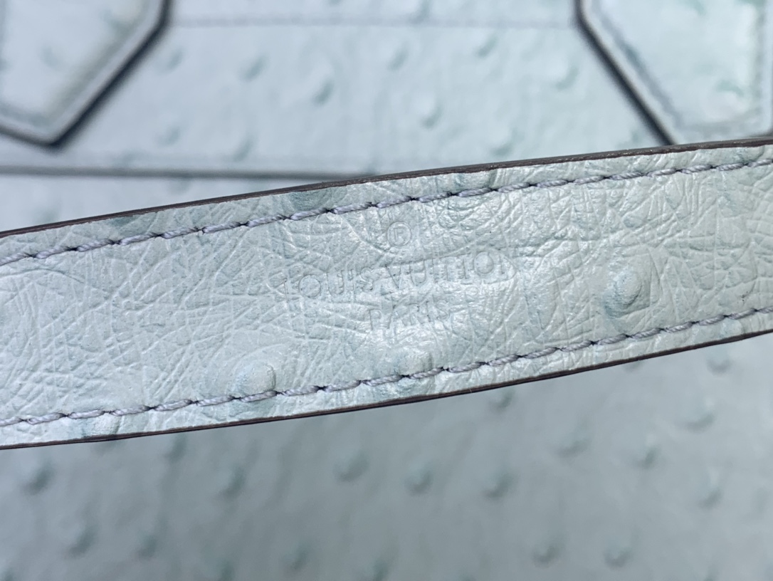 Louis Vuitton Basic Bag Cow Leather Blue M-l-s