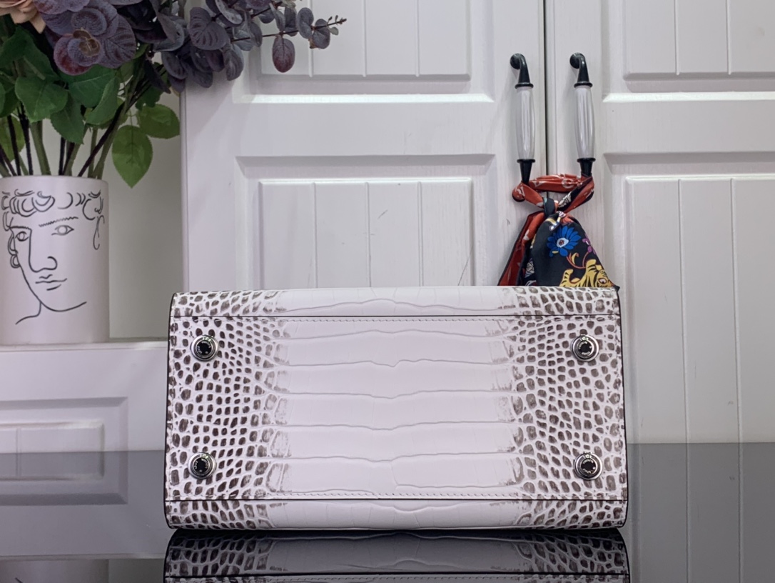 Louis Vuitton Basic Bag Cow Leather White M-l-s