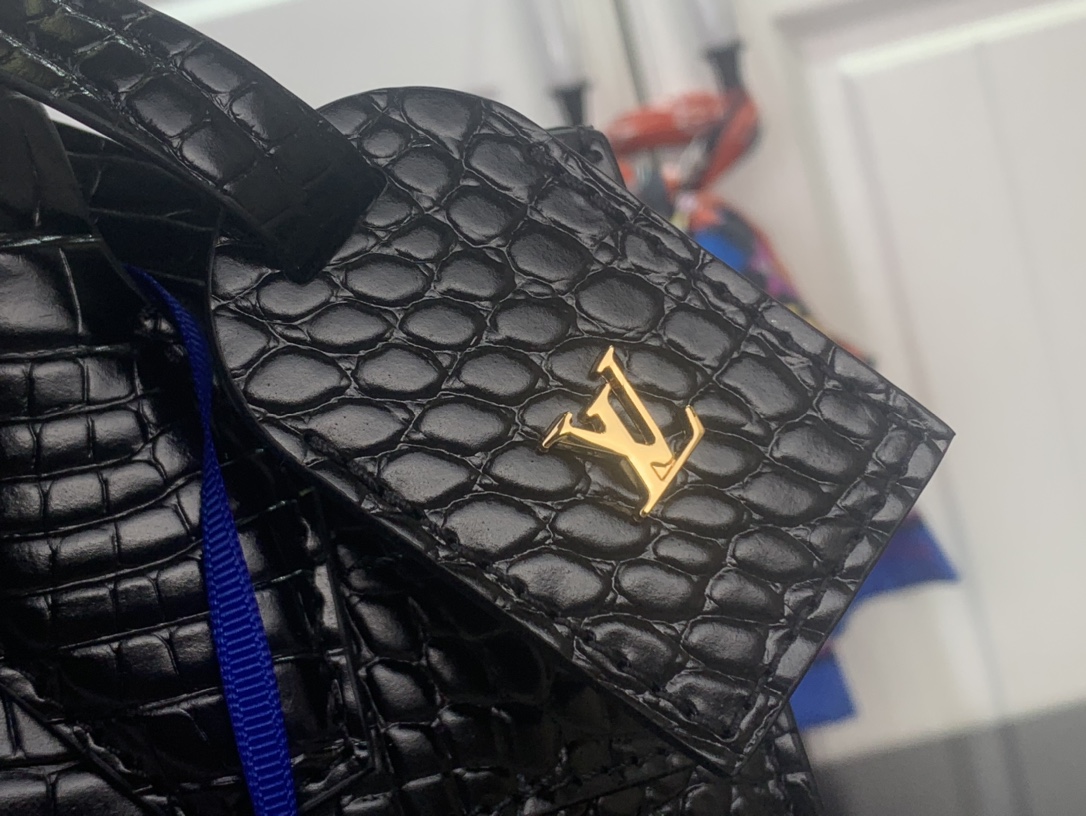 Louis Vuitton Basic Bag Cow Leather Black M-l-s