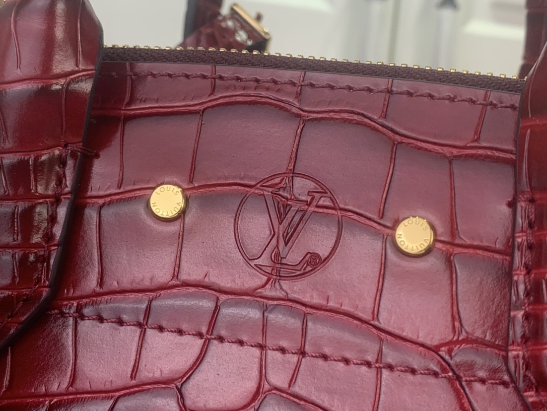 Louis Vuitton Basic Bag Cow Leather Red M-l-s