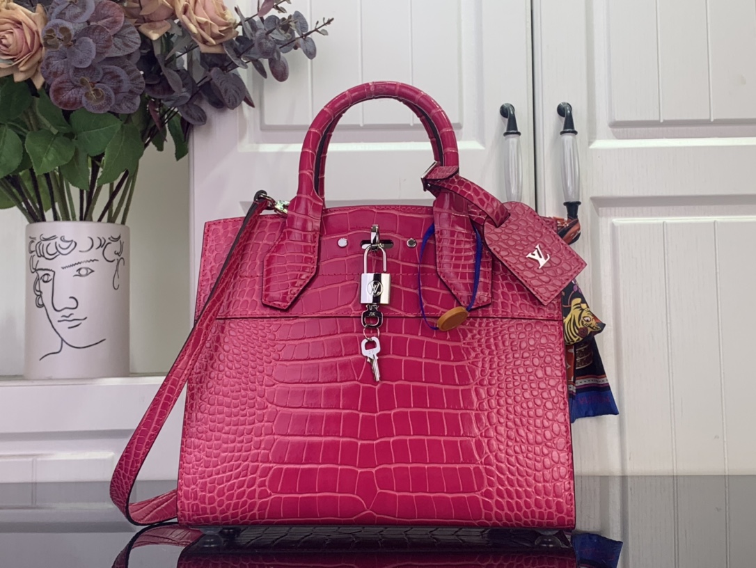 Louis Vuitton Basic Bag Cow Leather Red M-l-s