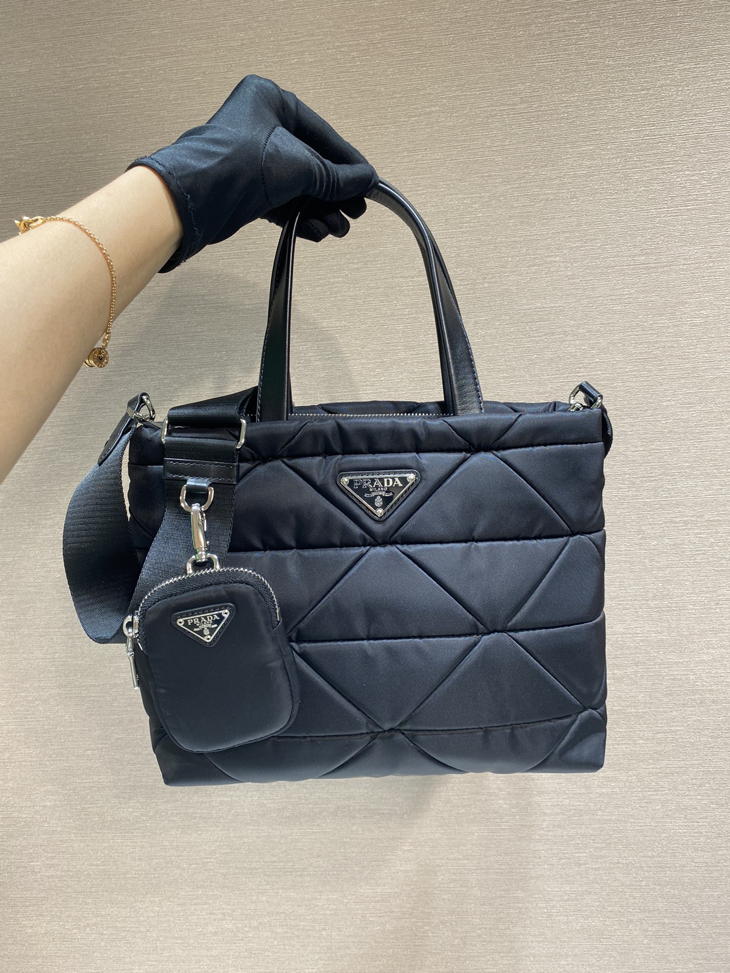 Prada Tote Bag Nylon M-13cm-s