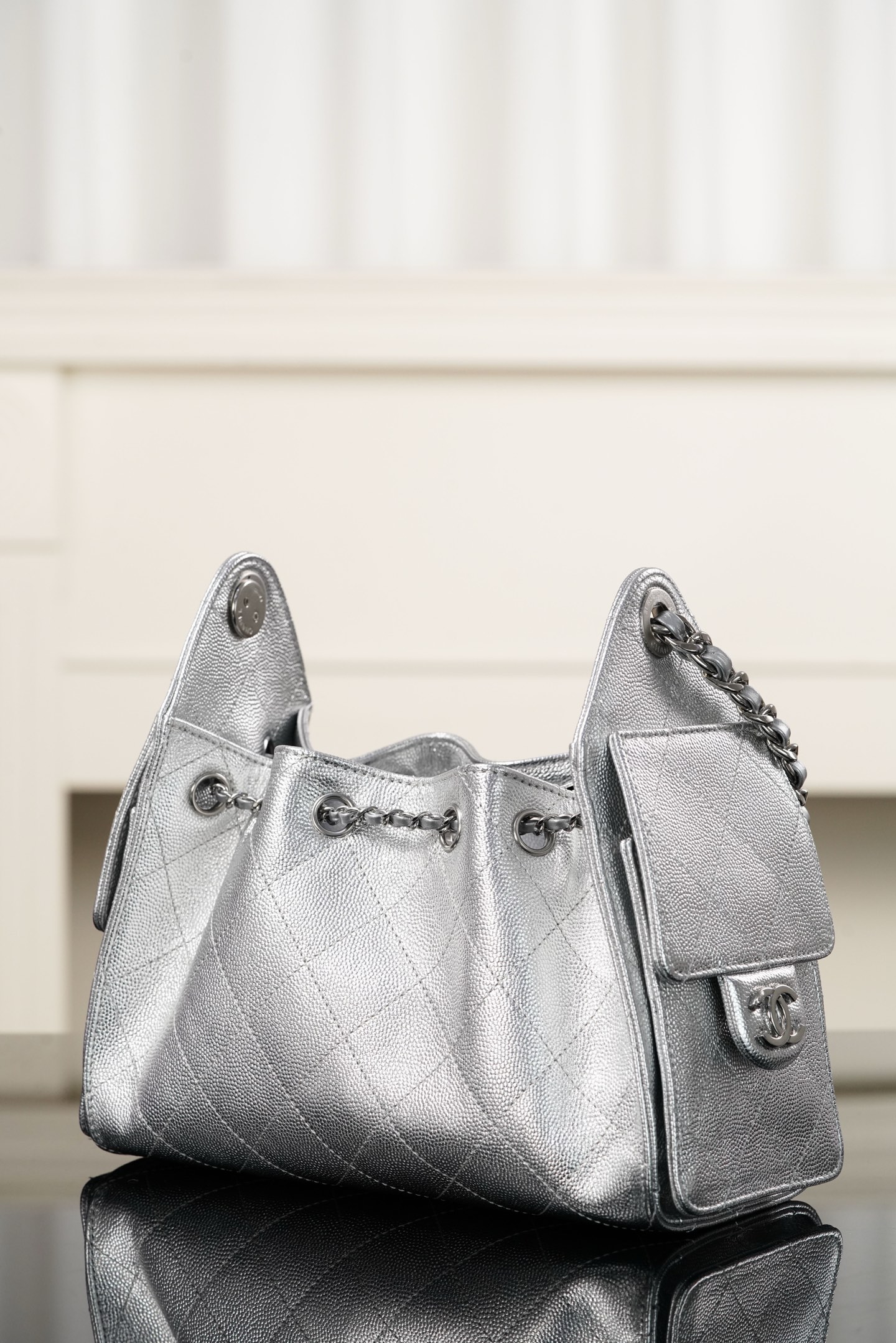 Basic Bag Silver Large Capacity