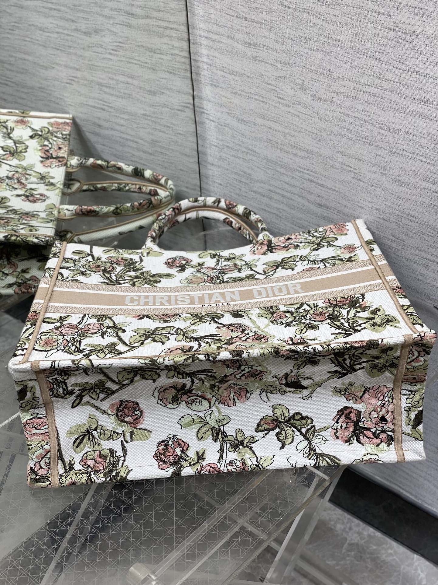 Dior Tote Bag Canvas Pink 18cm-s