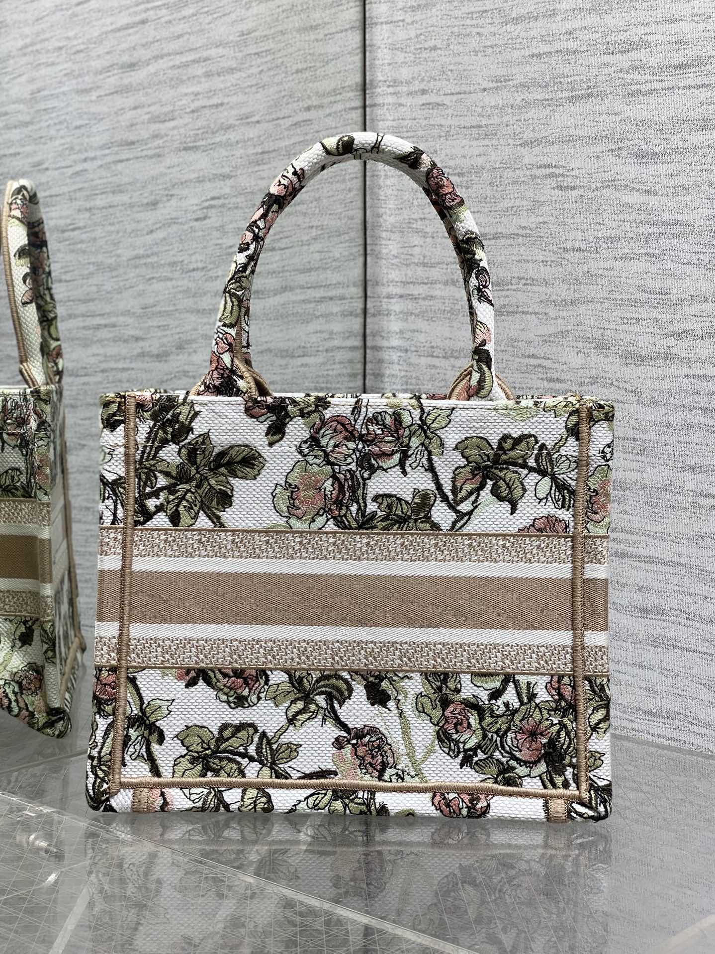 Dior Tote Bag Canvas Pink S-22cm