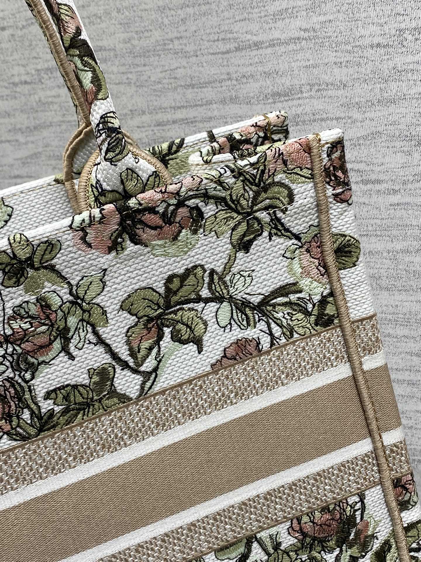 Dior Tote Bag Canvas Pink M-s