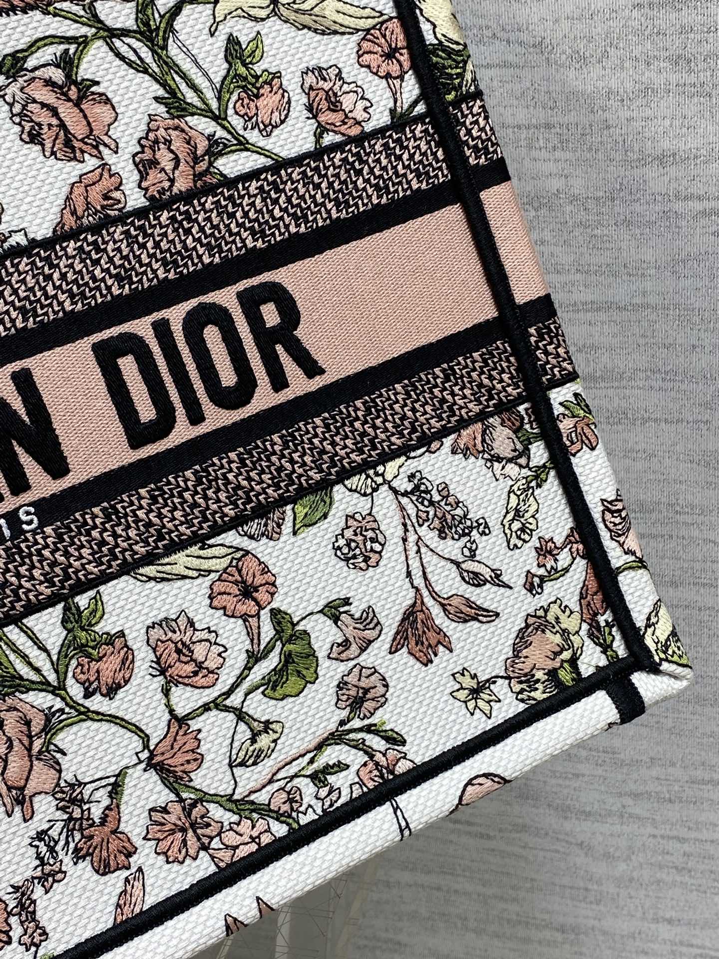 Dior Tote Bag Canvas Pink M-s