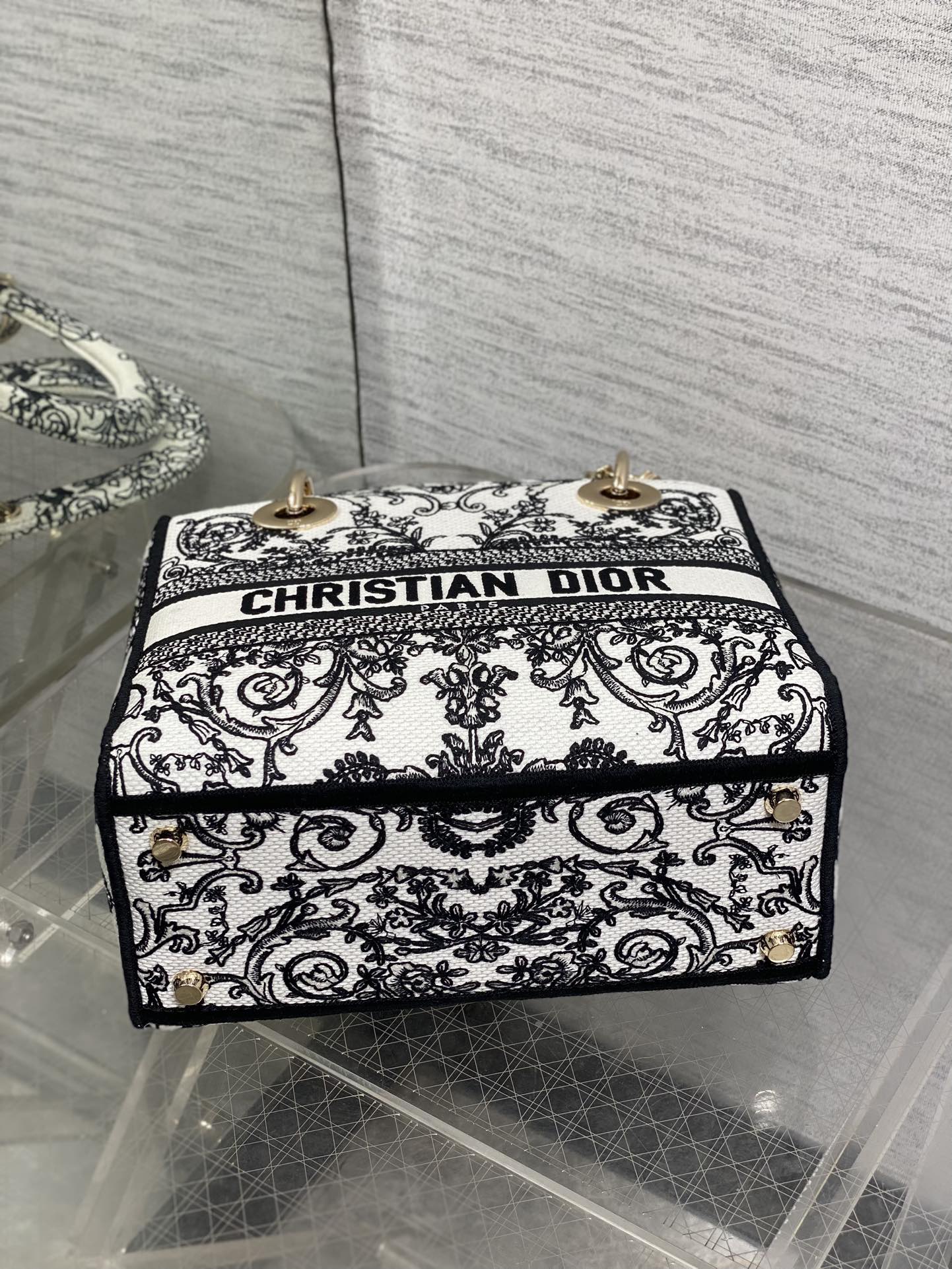 Dior Female Basic Bag Canvas Gold 20cm-l-s