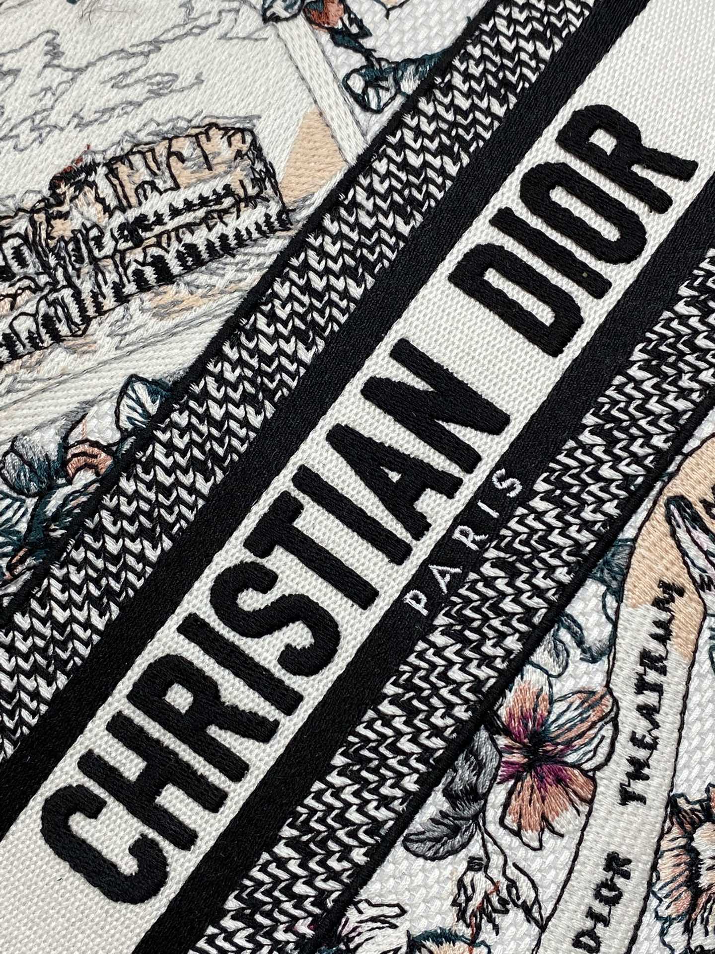 Dior Female Basic Bag Canvas White 20cm-m-l-s