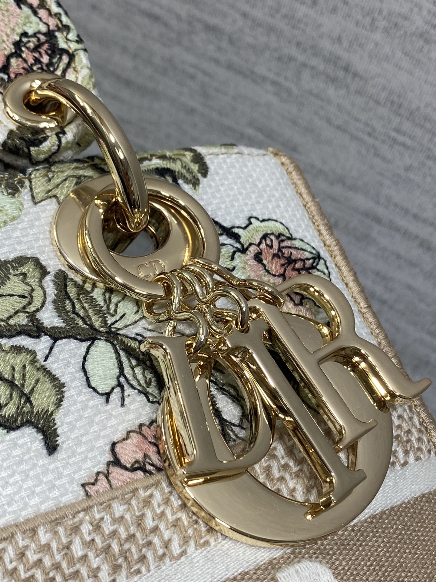 Dior Female Basic Bag Canvas Gold 20cm-l-s