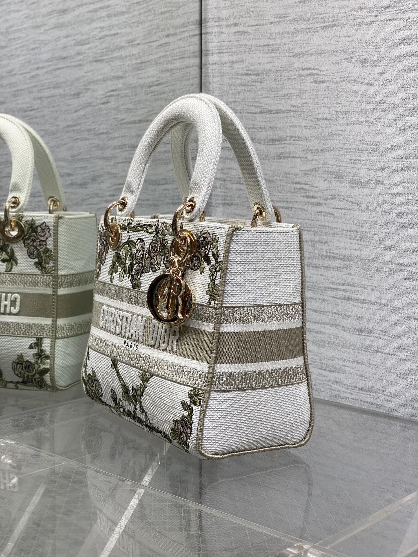 Dior Female Basic Bag Canvas Gold 20cm-l-s