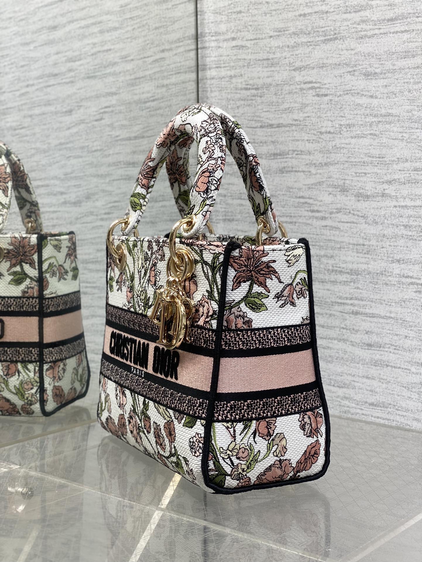 Dior Female Basic Bag Canvas Gold 20cm-l-s