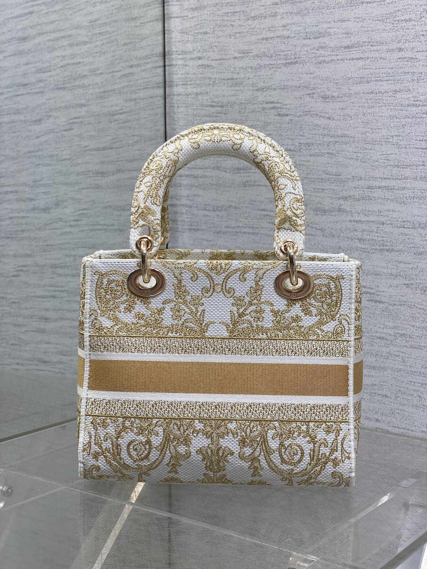 Dior Female Basic Bag Canvas White 20cm-l-s