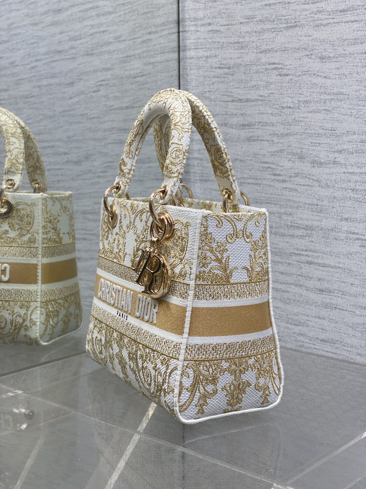 Dior Female Basic Bag Canvas White 20cm-l-s