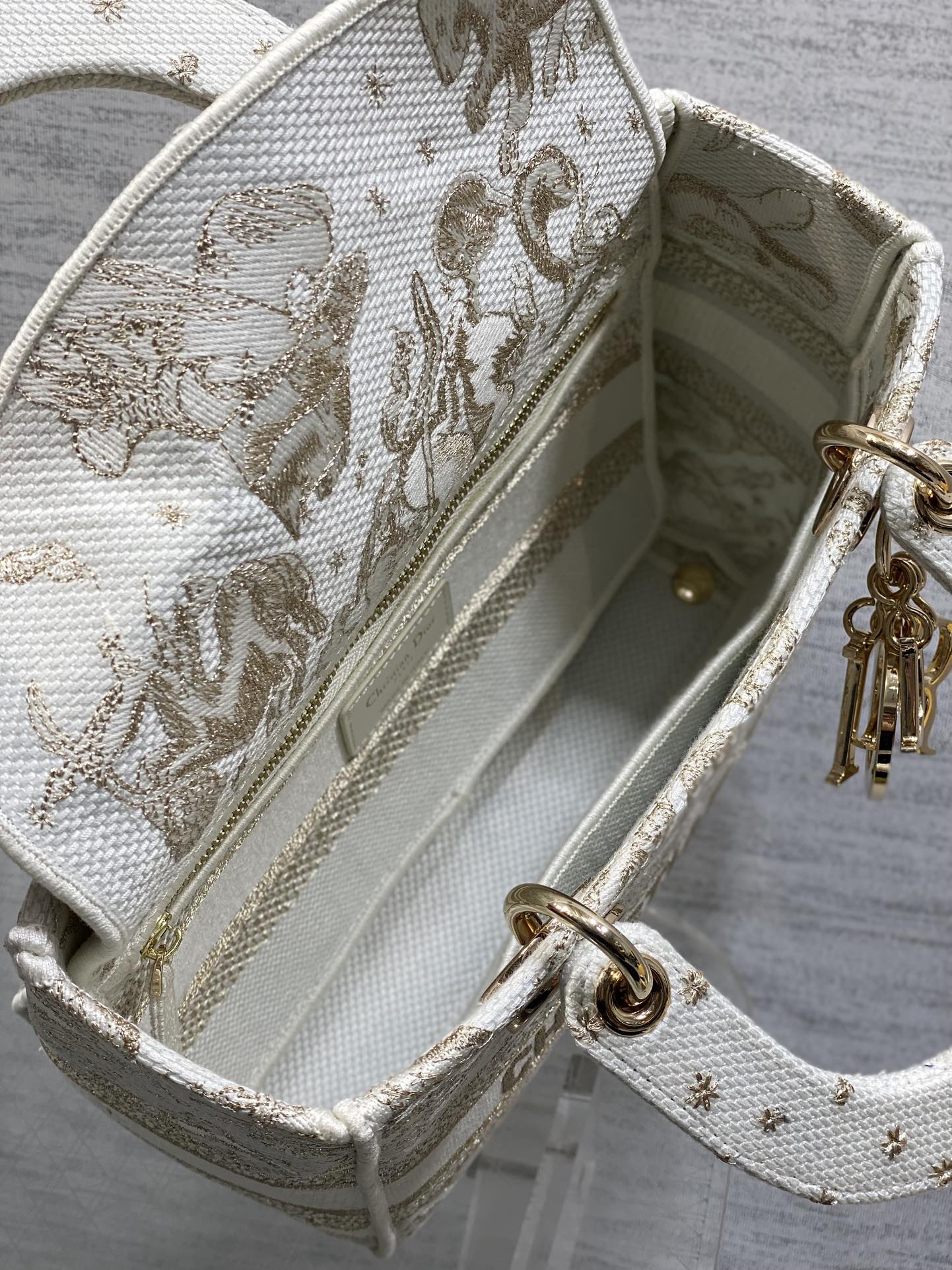 Dior Female Basic Bag Canvas White 20cm-24cm-l-s