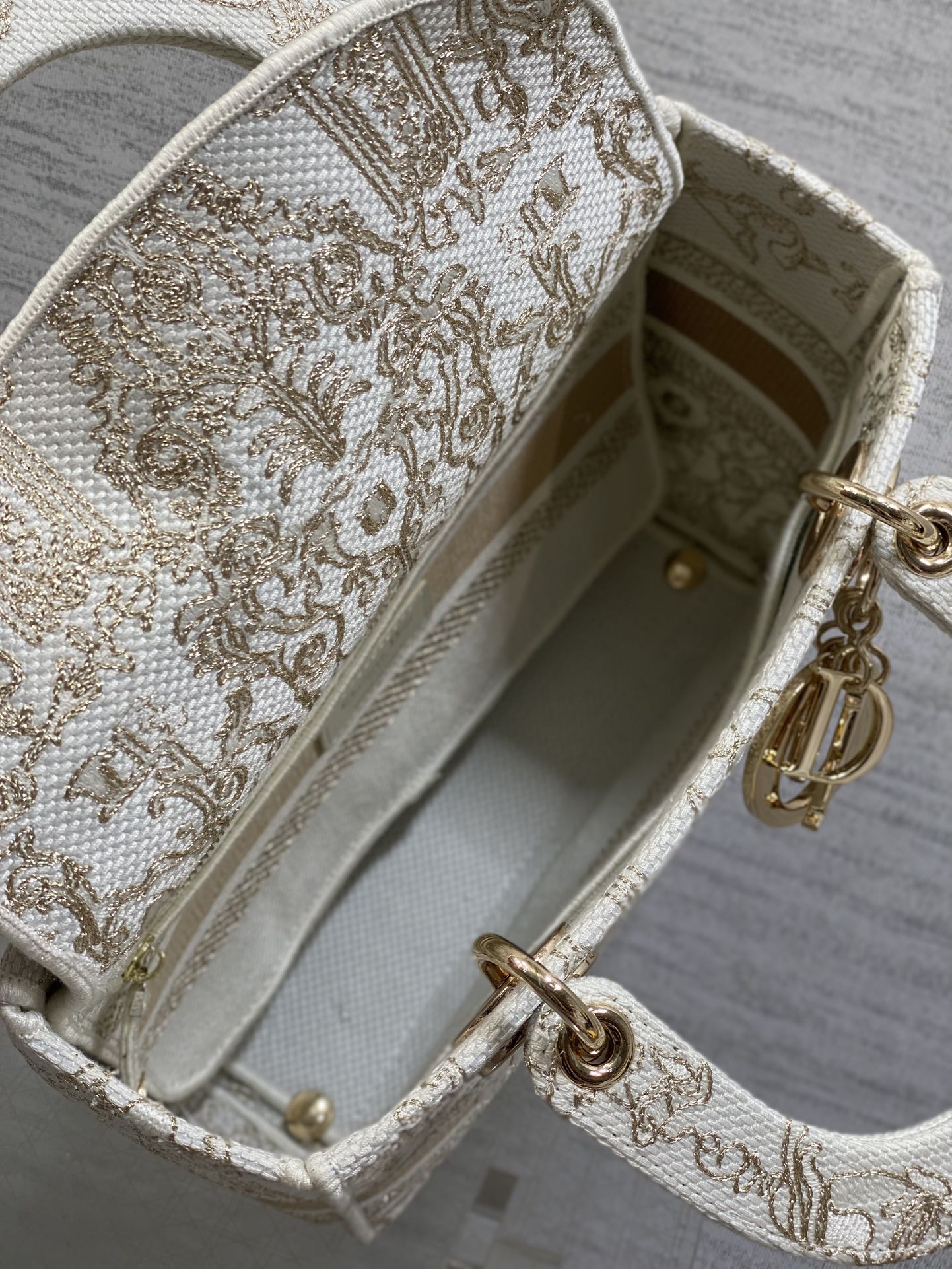 Dior Female Basic Bag Canvas White 20cm-24cm-l-s