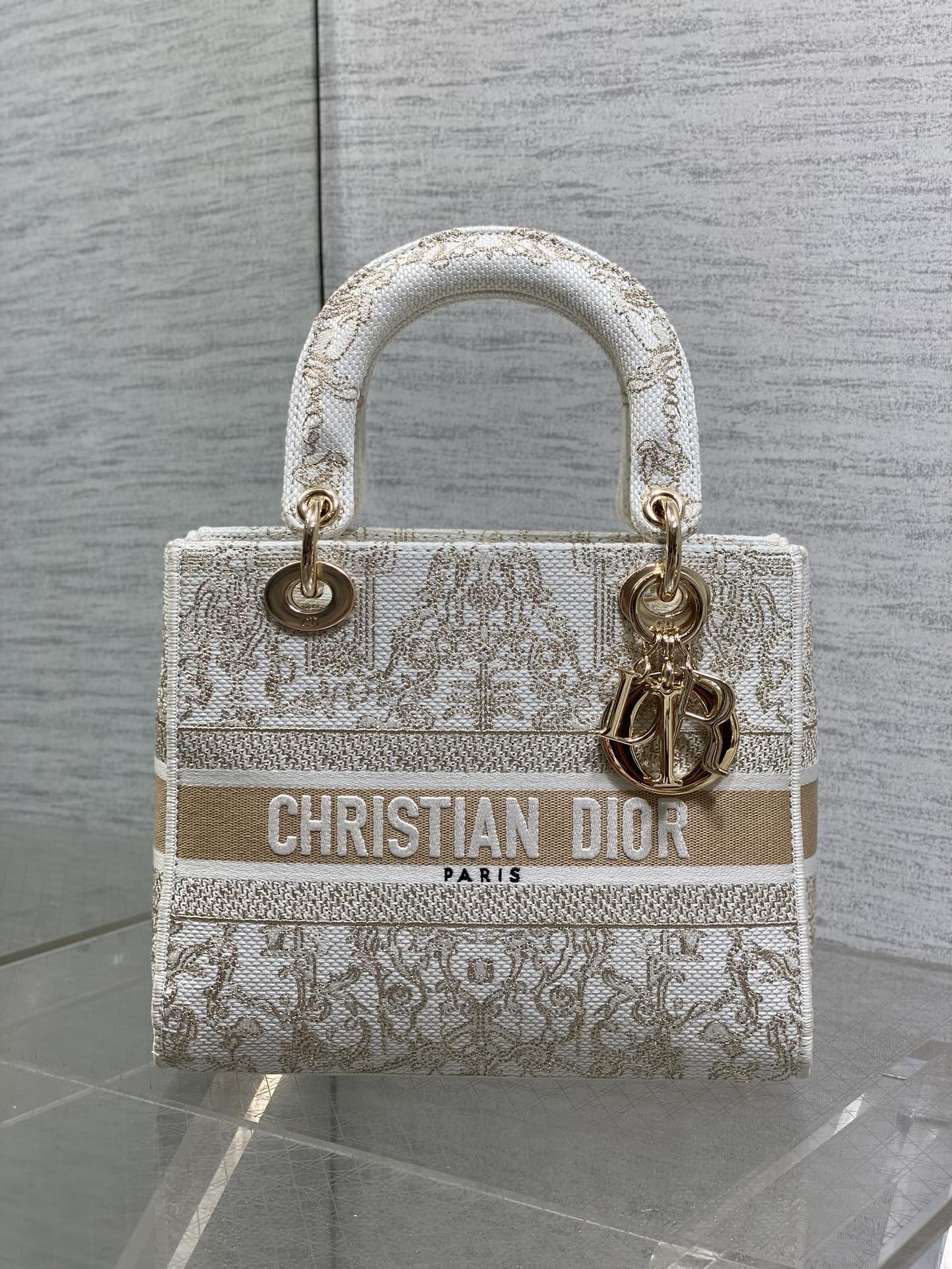 Dior Female Basic Bag Canvas White 20cm-24cm-l-s