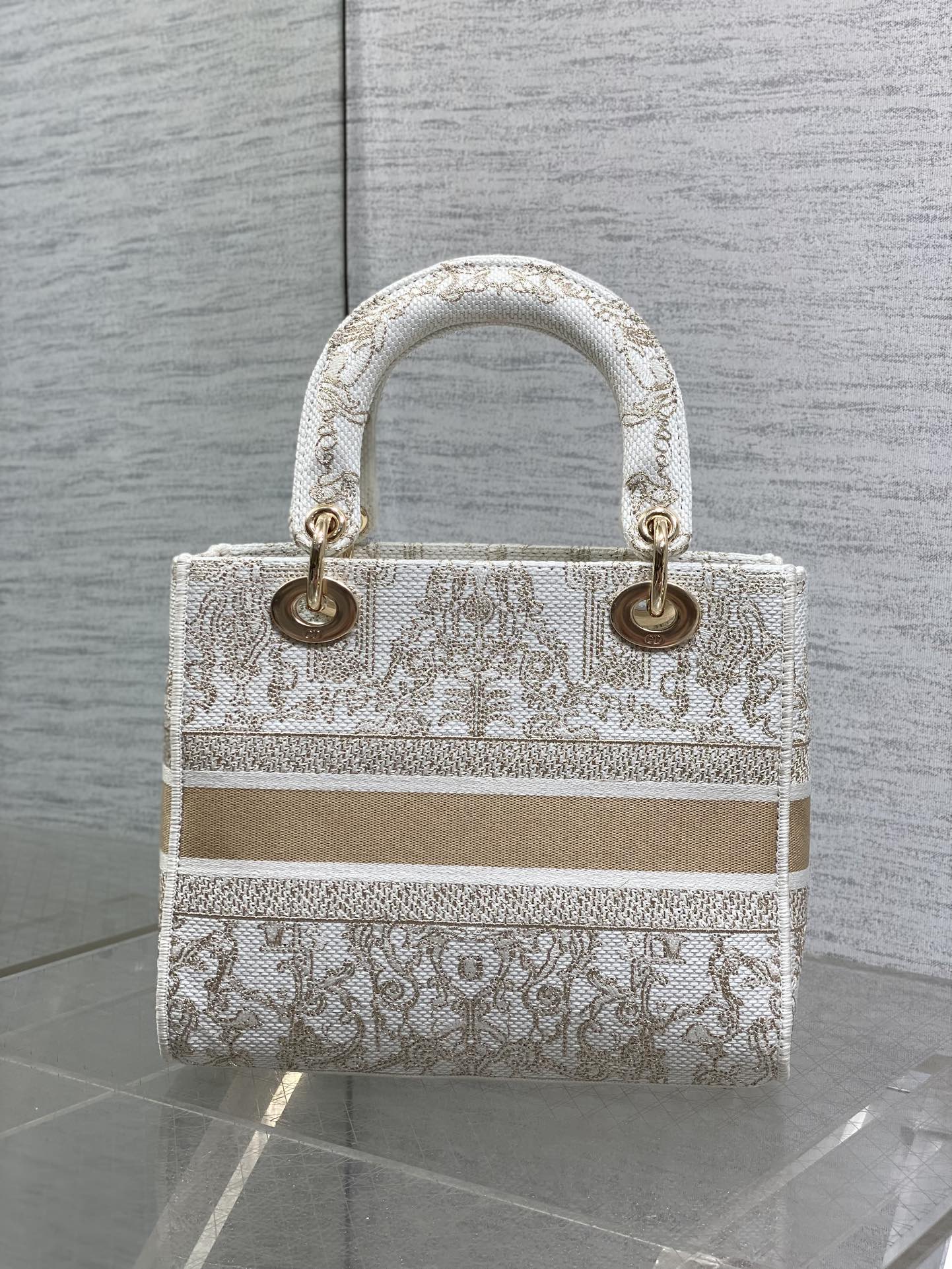 Dior Female Basic Bag Canvas White 20cm-24cm-l-s