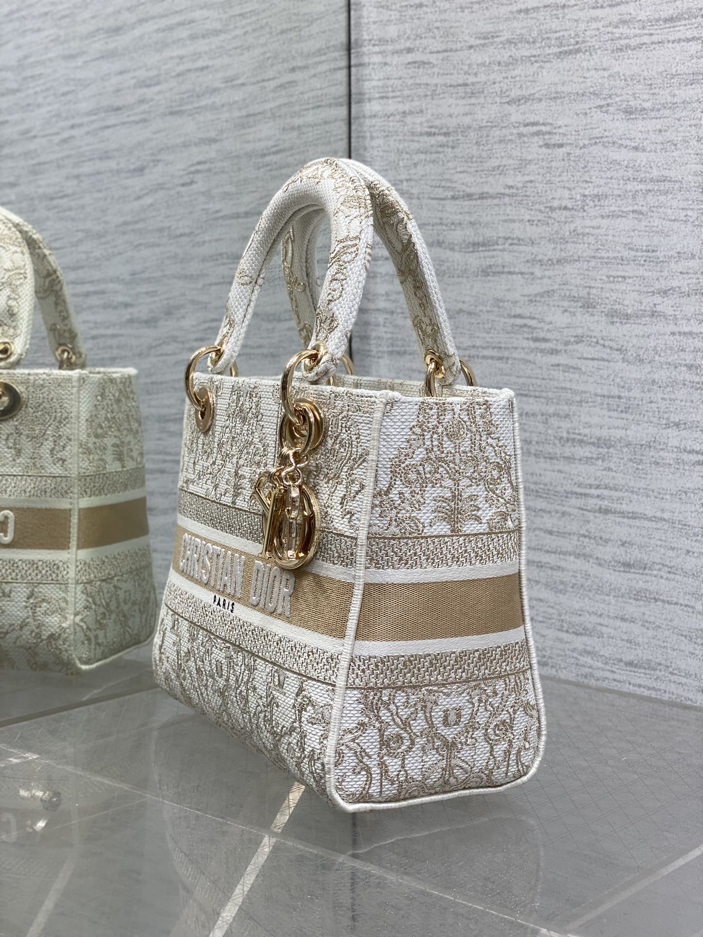 Dior Female Basic Bag Canvas White 20cm-24cm-l-s