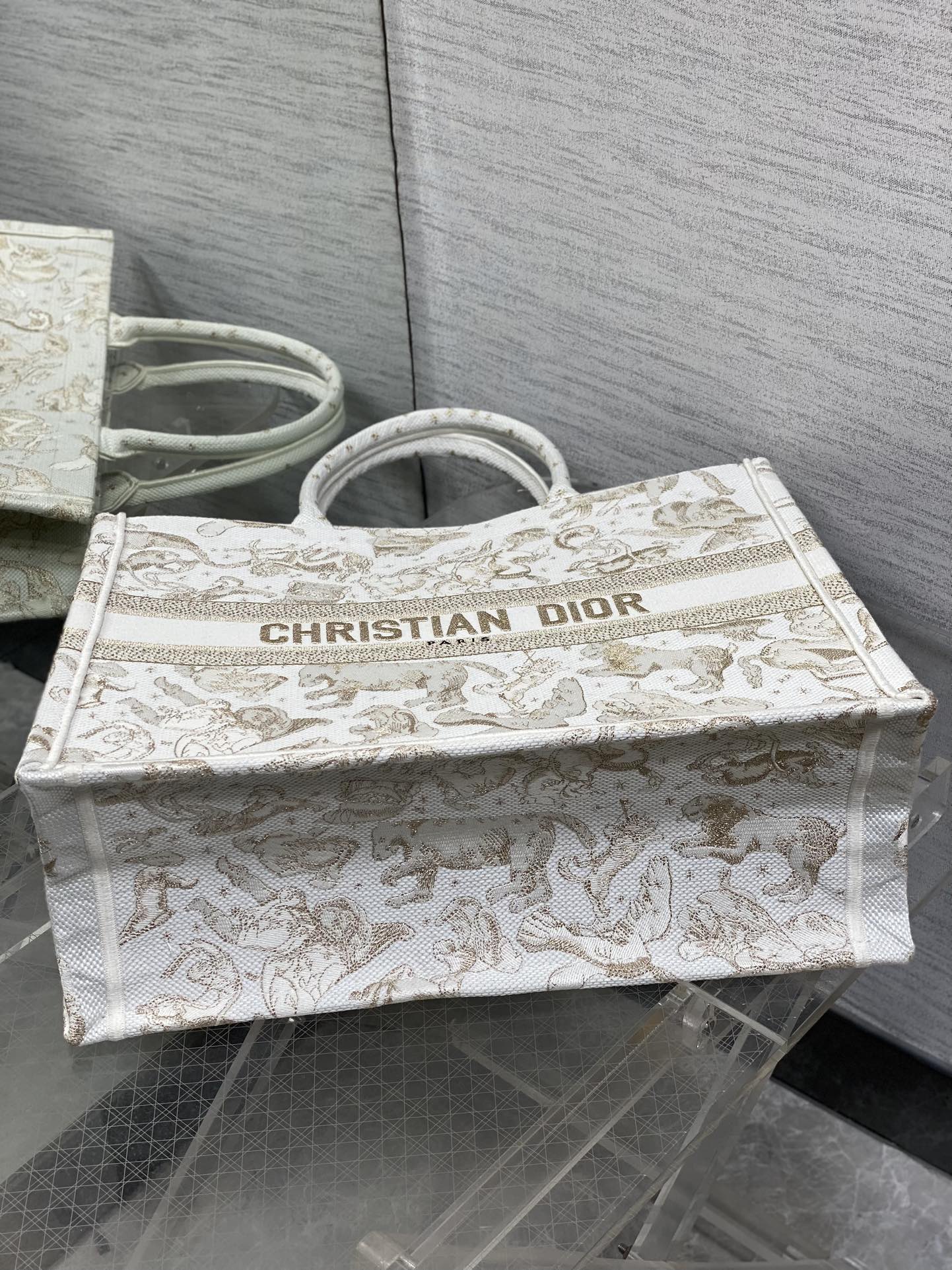 Dior Basic Bag Canvas Gold 17cm-s