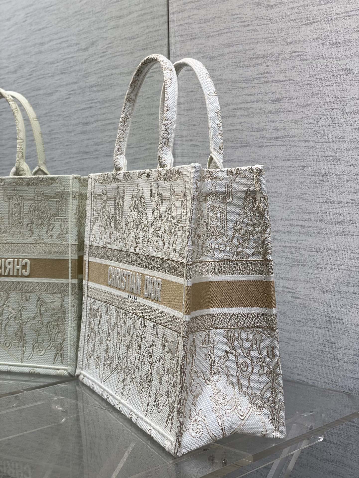 Dior Basic Bag Canvas Gold 17cm-s