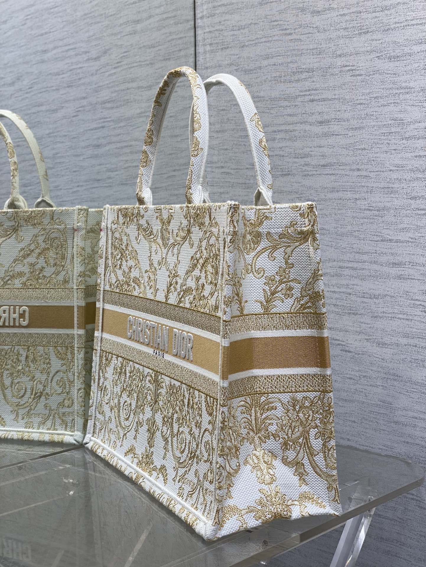 Dior Basic Bag Canvas Gold 17cm-s