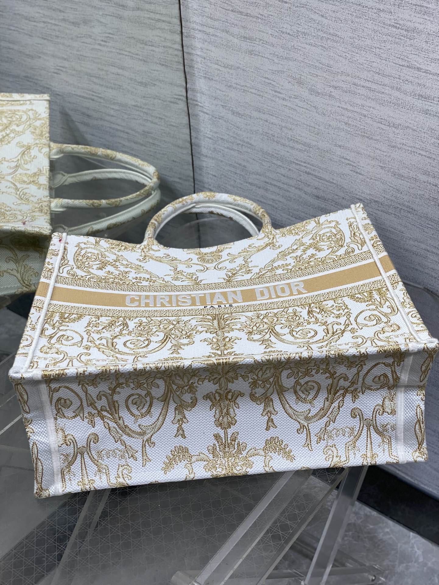 Dior Basic Bag Canvas Gold 17cm-s