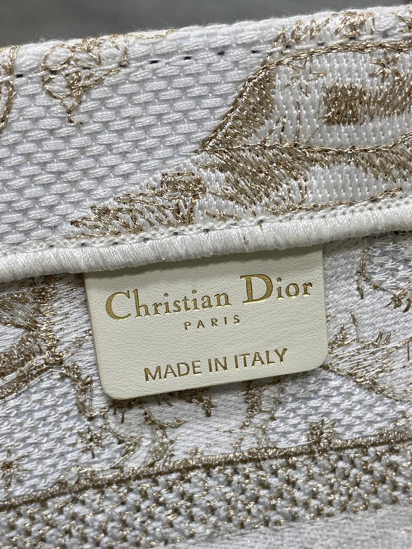Dior Basic Bag Canvas Gold M-s