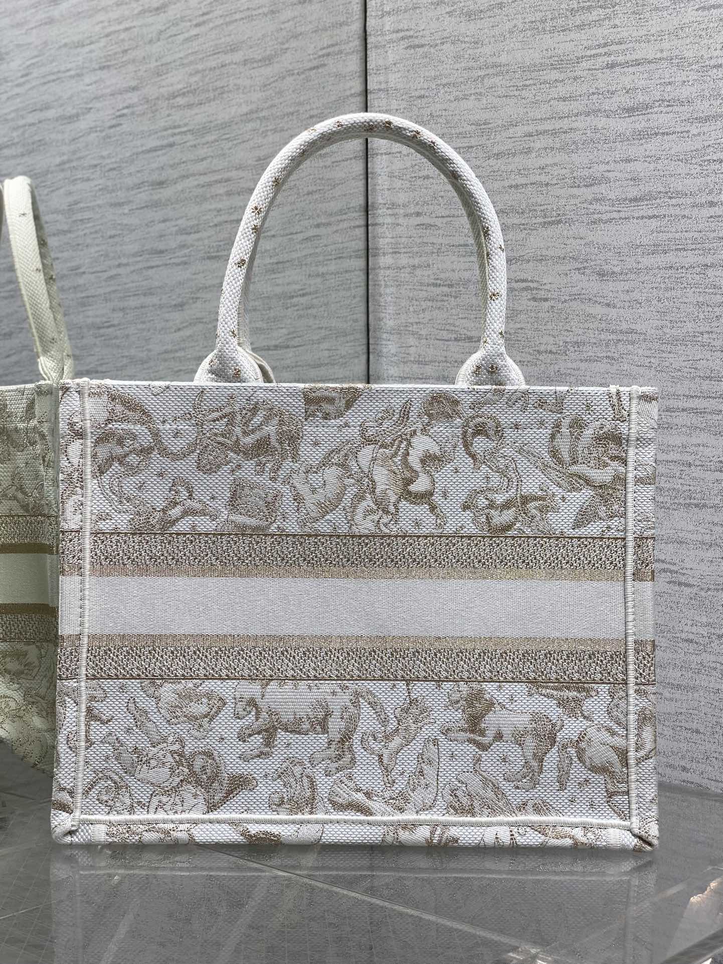 Dior Basic Bag Canvas Gold M-s