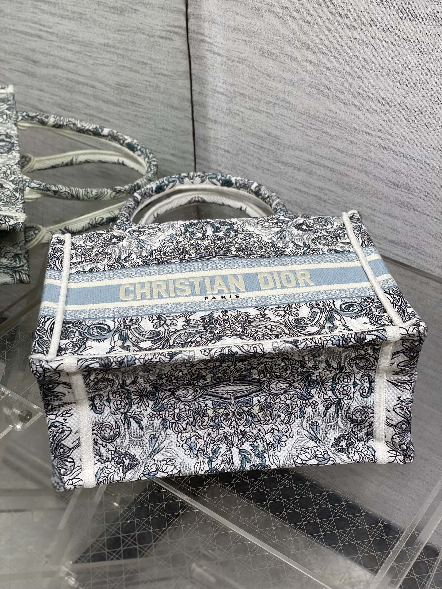 Dior Tote Bag Blue 22cm-l-s