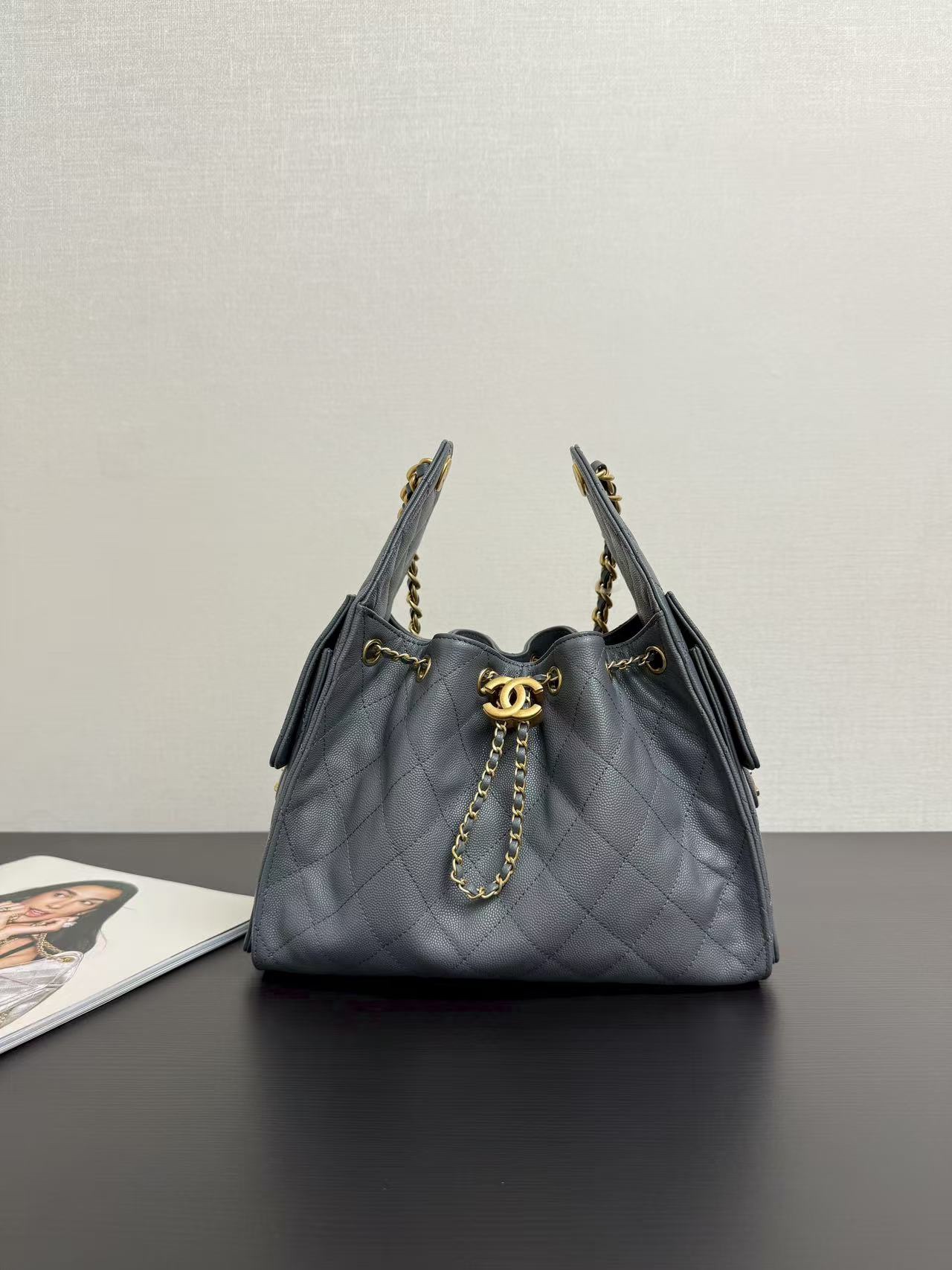 Bucket Bag Cow Leather 13cm-14cm-l-s