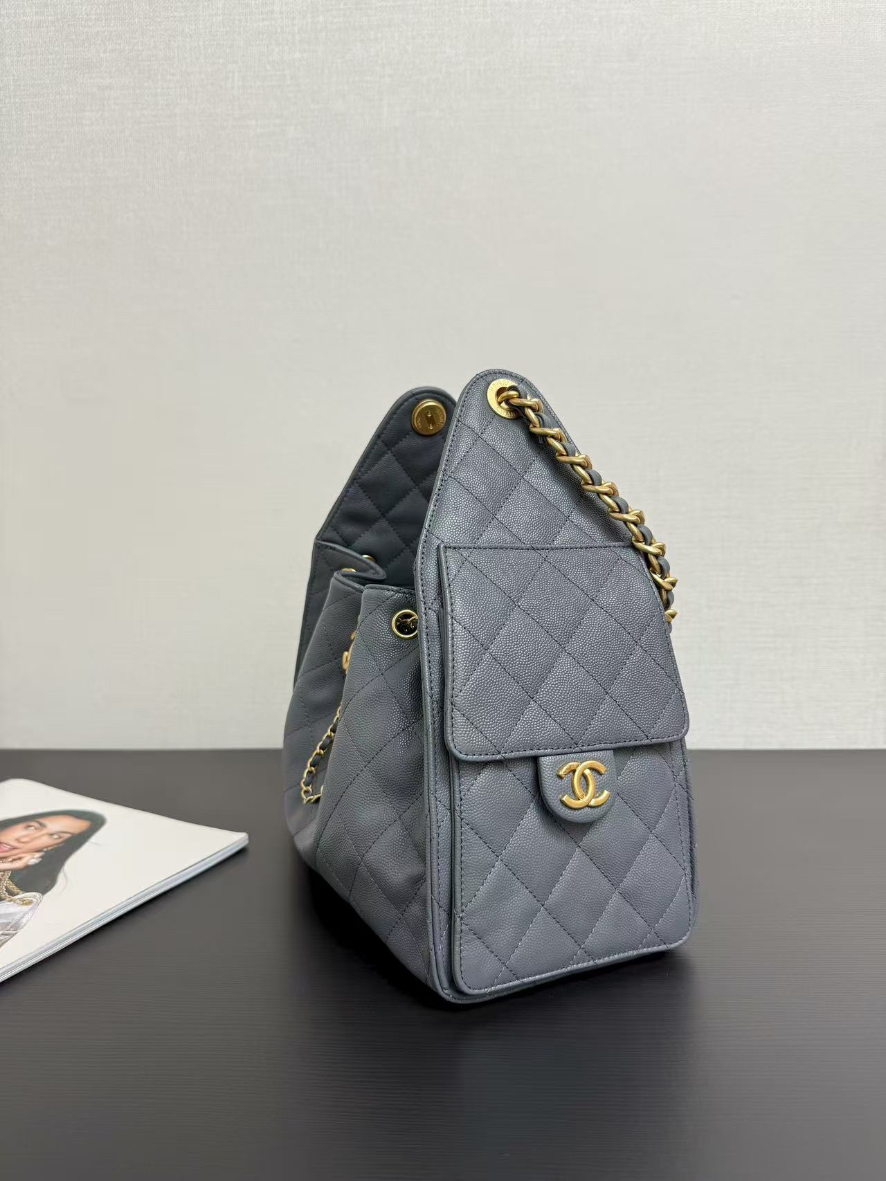 Bucket Bag Cow Leather 13cm-14cm-l-s