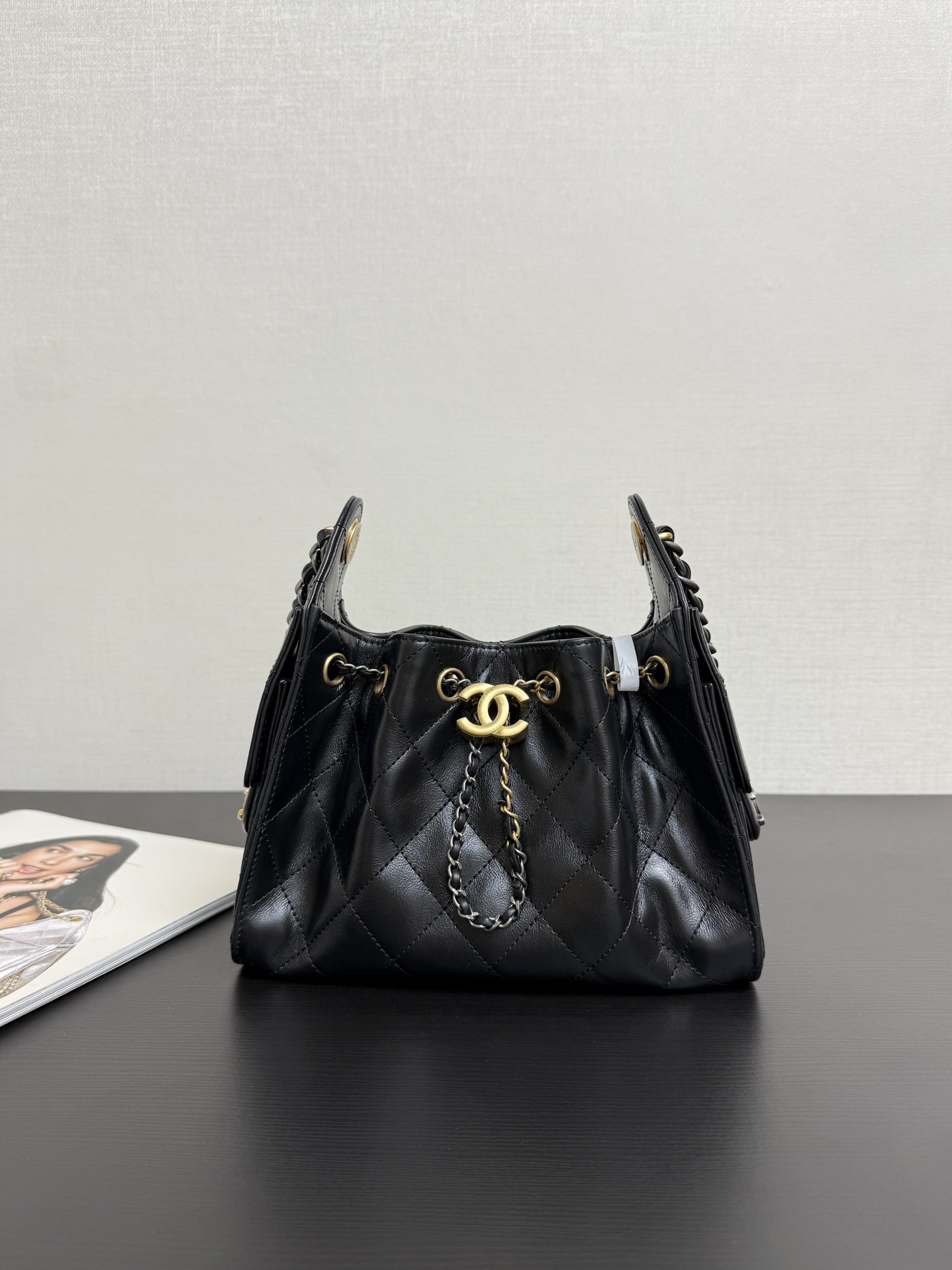 Bucket Bag Cow Leather 10cm-m-l-s