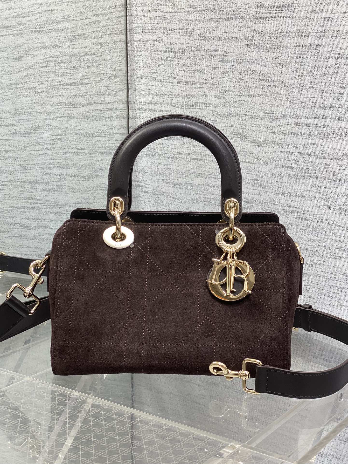Dior Female Basic Bag Coffee 14cm-l-s