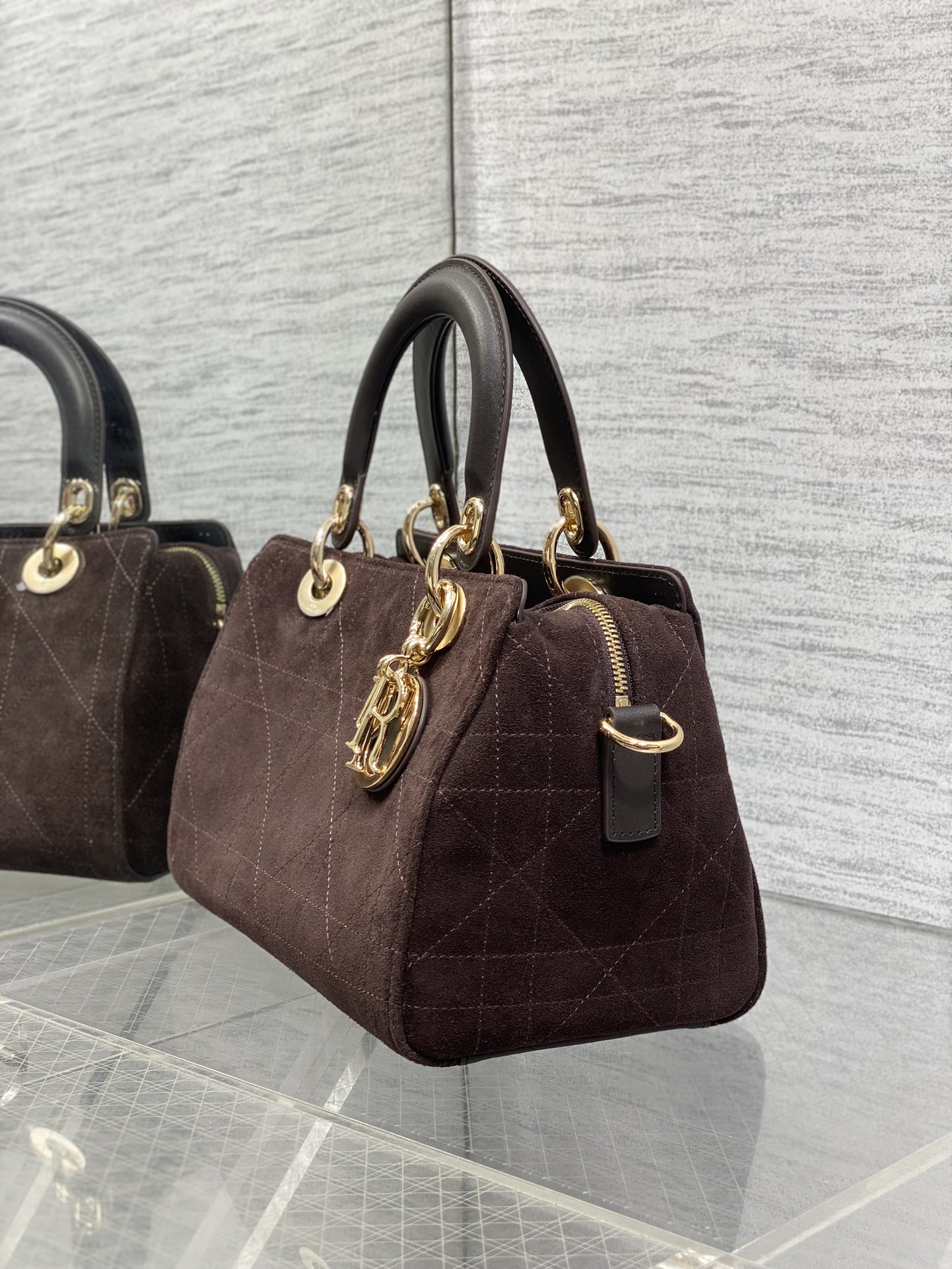 Dior Female Basic Bag Coffee 14cm-l-s