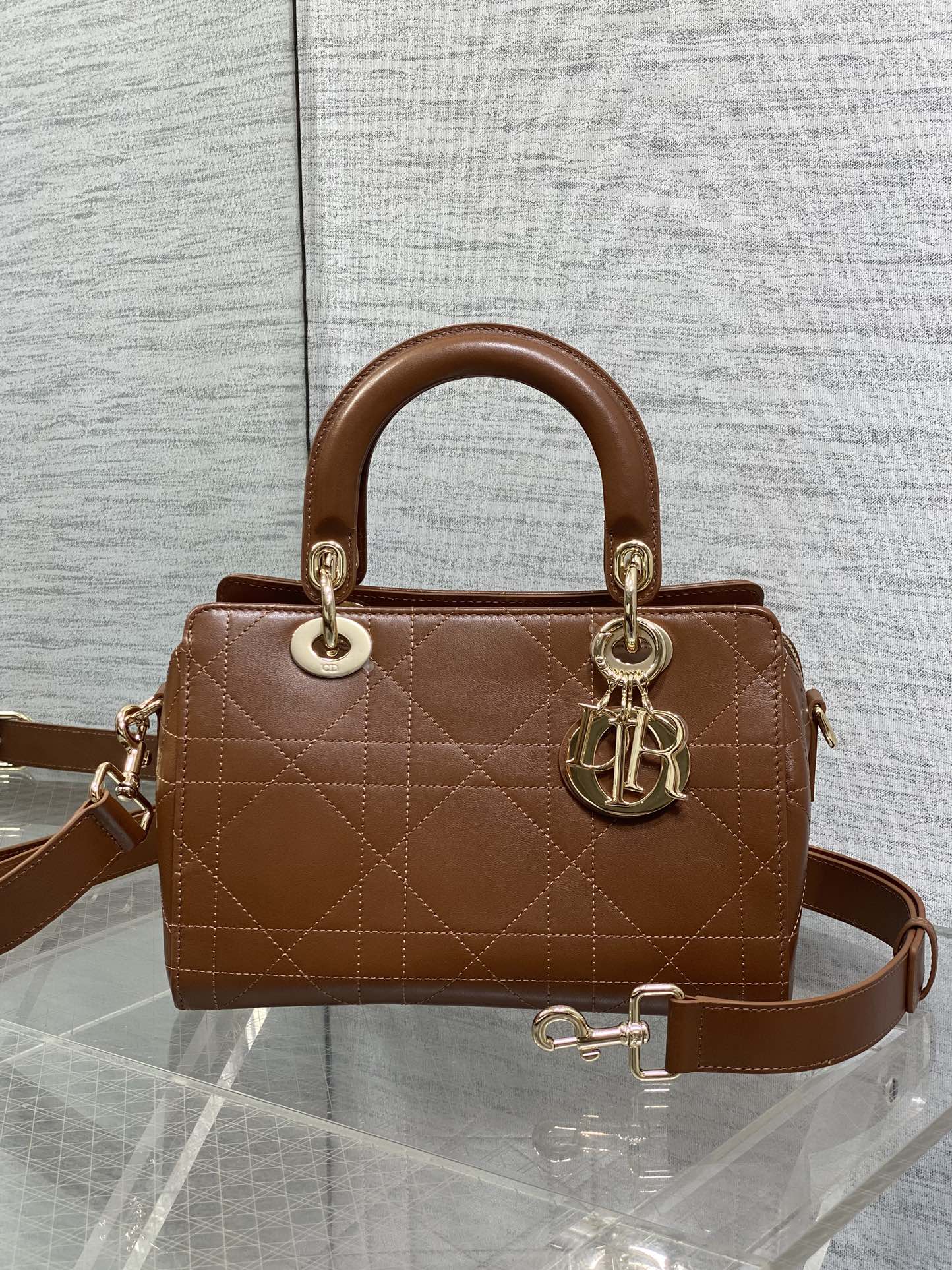 Dior Female Basic Bag Coffee 14cm-l-s